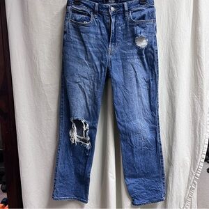 Hollister Ultra High Rise Vintage Straight Jeans Women 5R 28x24 Blue